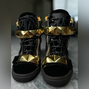 Giuseppe Zanotti Black/Gold Trainers Size 37.5